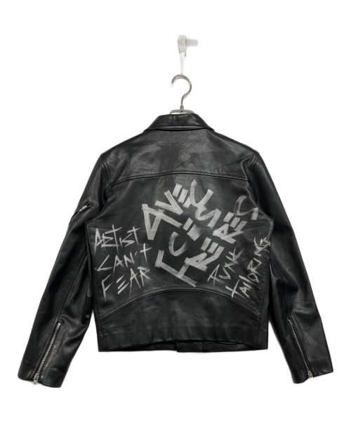 ART COMES FIRST（アートカムズファースト）ART COMES FIRST (アートカムズファースト) ダブルライダースジャケット ブラック サイズ:Sの古着・服飾アイテム