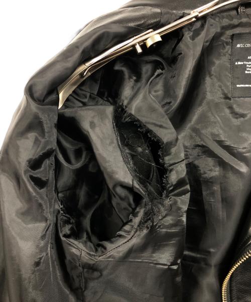 ART COMES FIRST（アートカムズファースト）ART COMES FIRST (アートカムズファースト) ダブルライダースジャケット ブラック サイズ:Sの古着・服飾アイテム