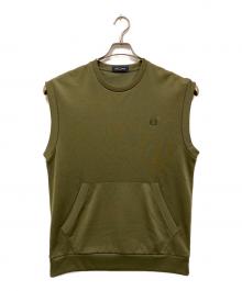 FRED PERRY（フレッドペリー）の古着「Tricot Tank Top/ベスト」｜ユニフォームグリーン