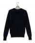 GIVENCHY (ジバンシィ) ロゴ刺繍ボーダーカシミヤニット ブラック×ネイビー サイズ:-：15000円