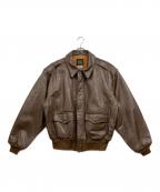 AVIREXアヴィレックス）の古着「A-2 ホースハイド レザージャケット」｜ブラウン