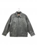 AVIREXアヴィレックス）の古着「ラムレザージャケット」｜グレー