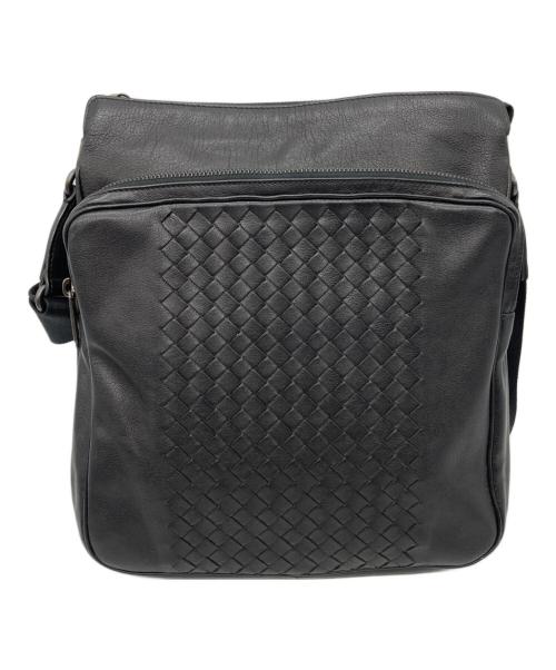BOTTEGA VENETA（ボッテガベネタ）BOTTEGA VENETA (ボッテガベネタ) イントレチャートショルダーバッグ ブラックの古着・服飾アイテム