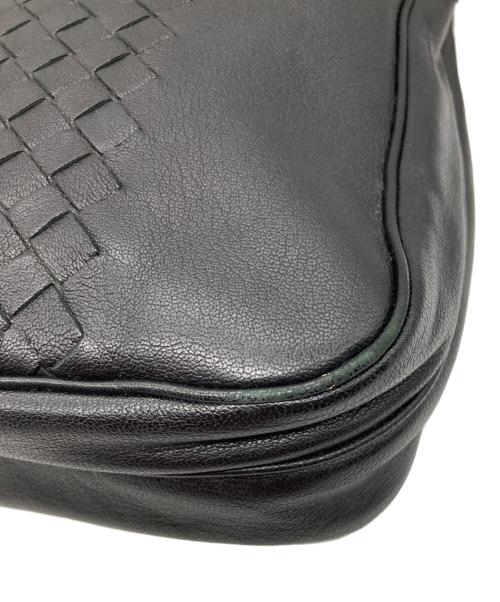 BOTTEGA VENETA（ボッテガベネタ）BOTTEGA VENETA (ボッテガベネタ) イントレチャートショルダーバッグ ブラックの古着・服飾アイテム