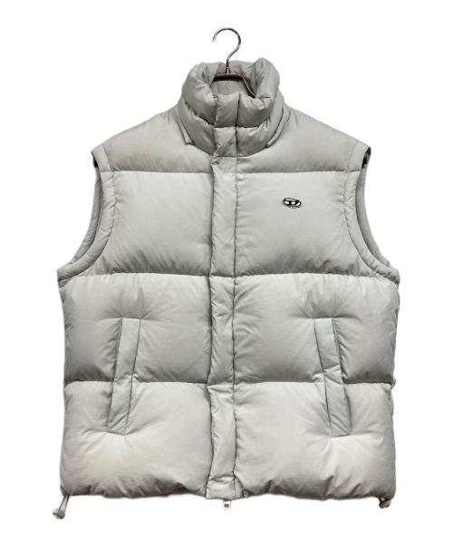 DIESEL（ディーゼル）DIESEL (ディーゼル) W-ROLFYS-SL　フード付ダウンベスト グレー サイズ:50の古着・服飾アイテム