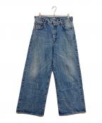 INSCRIREアンスクリア）の古着「Wide Denim パンツ」｜インディゴ
