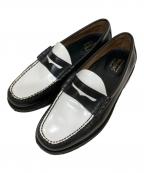 G.H.BASSジーエイチバス）の古着「Larson コンビローファー」｜ホワイト×ブラック