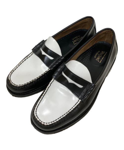 G.H.BASS（ジーエイチバス）G.H.BASS (ジーエイチバス) Larson コンビローファー ホワイト×ブラック サイズ:26の古着・服飾アイテム