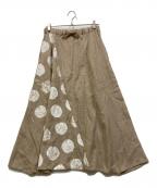 SOU・SOUソウソウ）の古着「麻富士 スカート」｜ベージュ