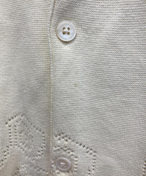 stussy（ステューシー）stussy (ステューシー) Perforated Swirl Knit Shirt アイボリー サイズ:Lの古着・服飾アイテム