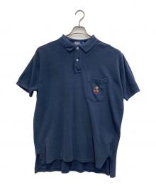 POLO RALPH LAUREN（ポロ・ラルフローレン）の古着「ポロベア刺繍ポロシャツ」｜ネイビー