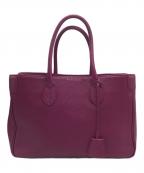 A.D.M.J.エーディーエムジェイ）の古着「レザートートバッグ」｜パープル