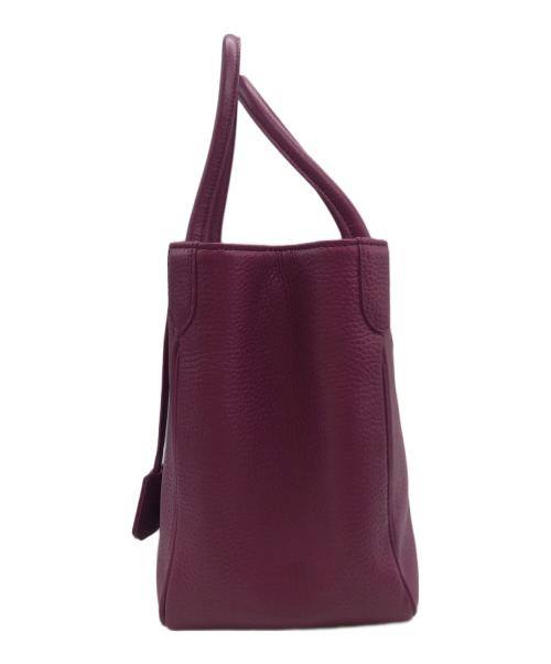 A.D.M.J.（エーディーエムジェイ）A.D.M.J. (エーディーエムジェイ) レザートートバッグ パープルの古着・服飾アイテム