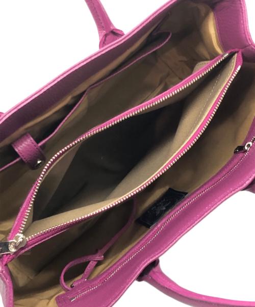 A.D.M.J.（エーディーエムジェイ）A.D.M.J. (エーディーエムジェイ) レザートートバッグ パープルの古着・服飾アイテム