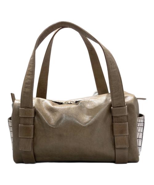 BEAUGRAND（ボーグラン）BEAUGRAND (ボーグラン) バニラクロコフラワーコサージュ付きハンドバッグ ベージュの古着・服飾アイテム