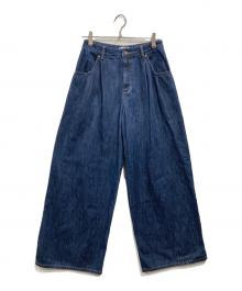 teen boop（ティーンブープ）の古着「ダブルタックボーイズデニム」｜インディゴ