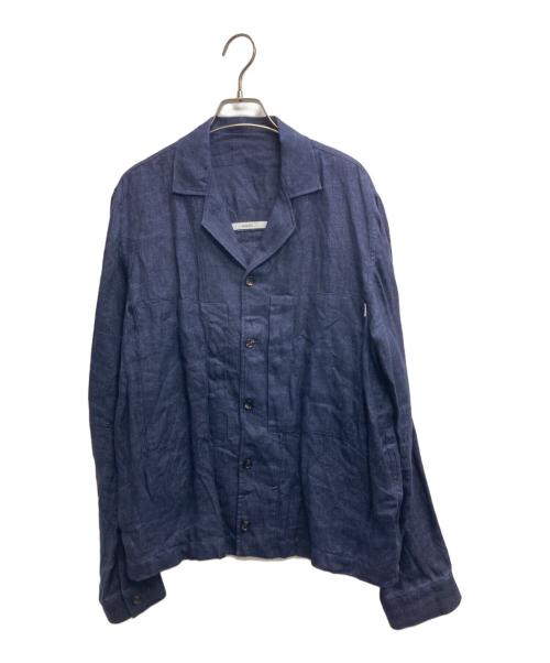 MANER（マネール）MANER (マネール) リネンミリタリージャケット ネイビー サイズ:Mの古着・服飾アイテム