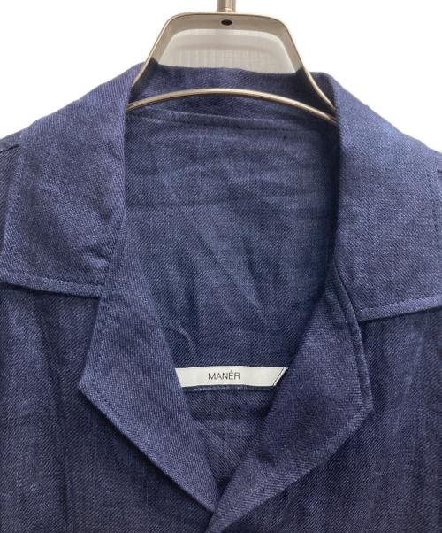 MANER（マネール）MANER (マネール) リネンミリタリージャケット ネイビー サイズ:Mの古着・服飾アイテム