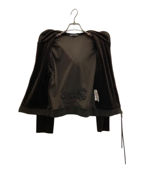 FOXEY NEWYORK（フォクシーニューヨーク）FOXEY NEWYORK (フォクシーニューヨーク) アームデタッチャブルベロアパーカー ブラウン サイズ:40の古着・服飾アイテム