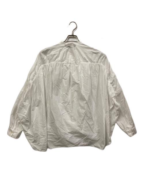 mizuiro-ind（ミズイロインド）mizuiro-ind (ミズイロインド) ワイドシフォンブラウス ホワイト サイズ:記載なしの古着・服飾アイテム