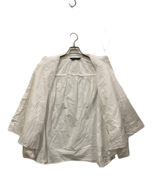 mizuiro-ind（ミズイロインド）mizuiro-ind (ミズイロインド) ワイドシフォンブラウス ホワイト サイズ:記載なしの古着・服飾アイテム