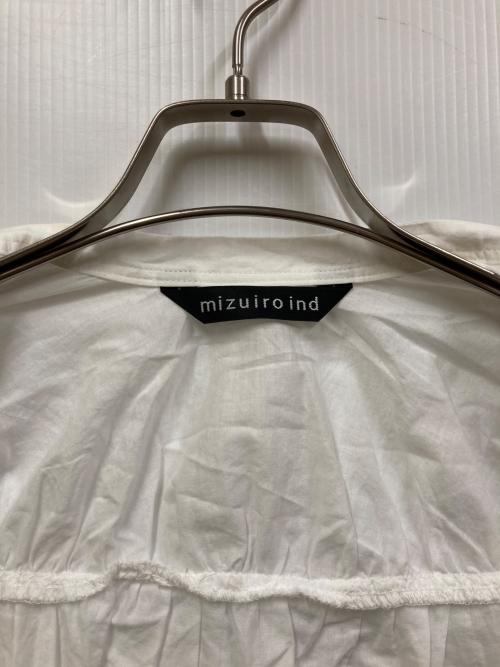 mizuiro-ind（ミズイロインド）mizuiro-ind (ミズイロインド) ワイドシフォンブラウス ホワイト サイズ:記載なしの古着・服飾アイテム