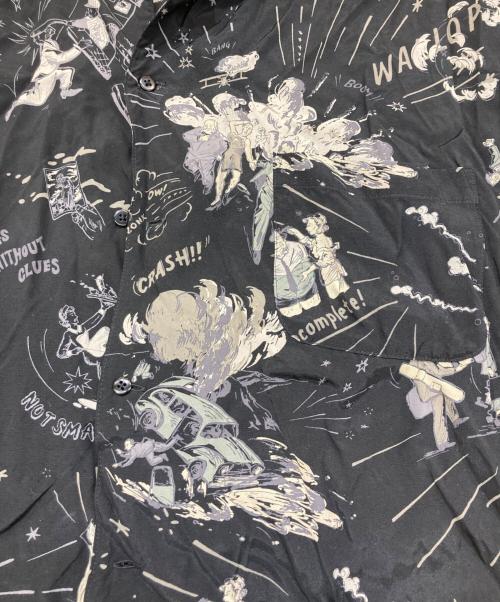 Porter Classic（ポータークラシック）Porter Classic (ポータークラシック) 落ちこぼれスパイ ALOHA SHIRT ブラック サイズ:XLの古着・服飾アイテム