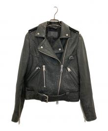 ALL SAINTS（オールセインツ）の古着「シープレザーダブルライダースジャケット」｜ブラック