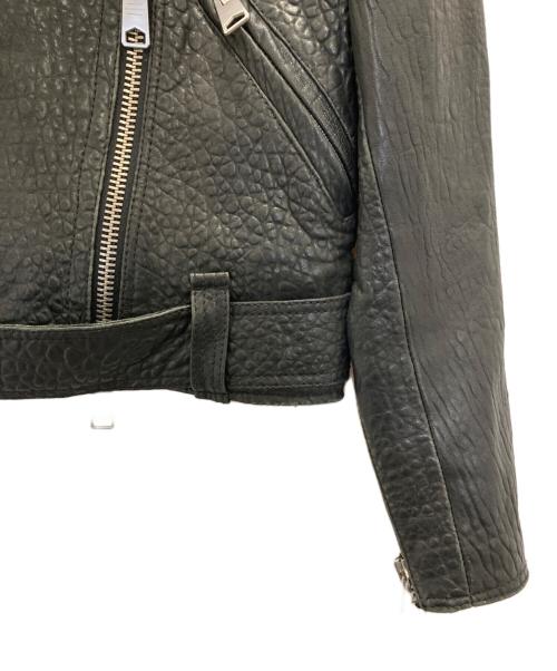 ALL SAINTS（オールセインツ）ALL SAINTS (オールセインツ) シープレザーダブルライダースジャケット ブラック サイズ:4の古着・服飾アイテム