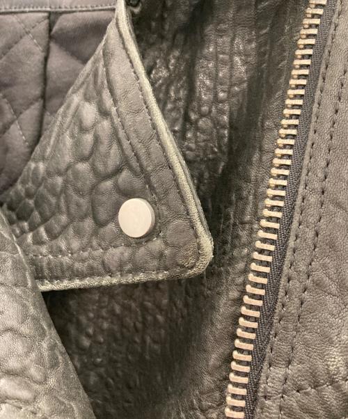 ALL SAINTS（オールセインツ）ALL SAINTS (オールセインツ) シープレザーダブルライダースジャケット ブラック サイズ:4の古着・服飾アイテム
