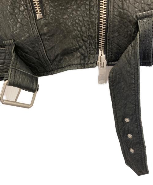 ALL SAINTS（オールセインツ）ALL SAINTS (オールセインツ) シープレザーダブルライダースジャケット ブラック サイズ:4の古着・服飾アイテム