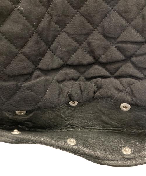 ALL SAINTS（オールセインツ）ALL SAINTS (オールセインツ) シープレザーダブルライダースジャケット ブラック サイズ:4の古着・服飾アイテム