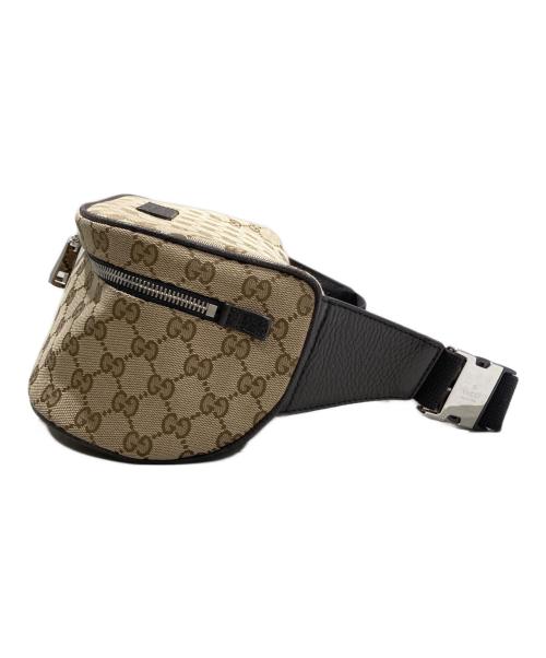 GUCCI（グッチ）GUCCI (グッチ) GGキャンバスウエストバッグ ブラウンの古着・服飾アイテム