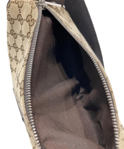 GUCCI（グッチ）GUCCI (グッチ) GGキャンバスウエストバッグ ブラウンの古着・服飾アイテム