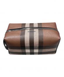 BURBERRY（バーバリー）の古着「メガチェックセカンドバッグ」｜ブラウン