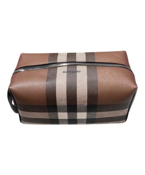 BURBERRY（バーバリー）BURBERRY (バーバリー) メガチェックセカンドバッグ ブラウンの古着・服飾アイテム