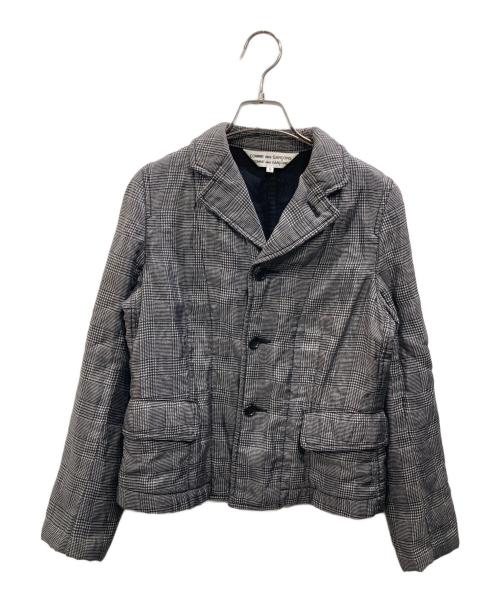COMME des GARCONS COMME des GARCONS（コムデギャルソン コムデギャルソン）COMME des GARCONS COMME des GARCONS (コムデギャルソン コムデギャルソン) グレンチェックシルクナイロン縮絨ジャケット グレー サイズ:SIZE Sの古着・服飾アイテム