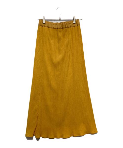 MACPHEE（マカフィー）MACPHEE (マカフィー) ポリエステルコットン Aラインロングスカート イエロー サイズ:36の古着・服飾アイテム