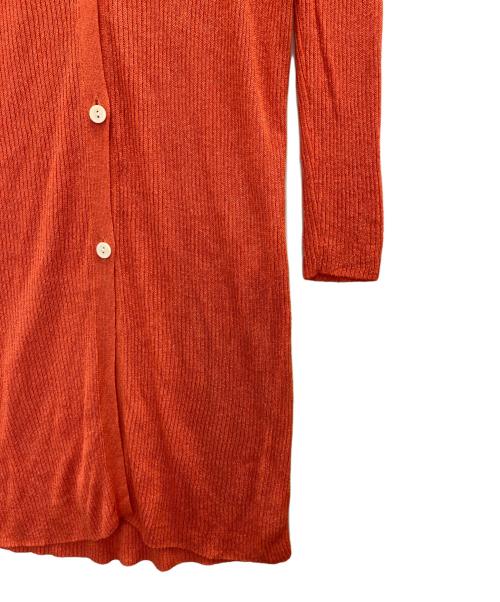 BALLSEY（ボールジィ）BALLSEY (ボールジィ) ペーパーリネン ロングカーディガン オレンジ サイズ:Sの古着・服飾アイテム