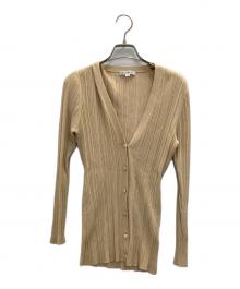 NARA CAMICIE（ナラカミーチェ）の古着「ラメリブカーディガン」｜ベージュ