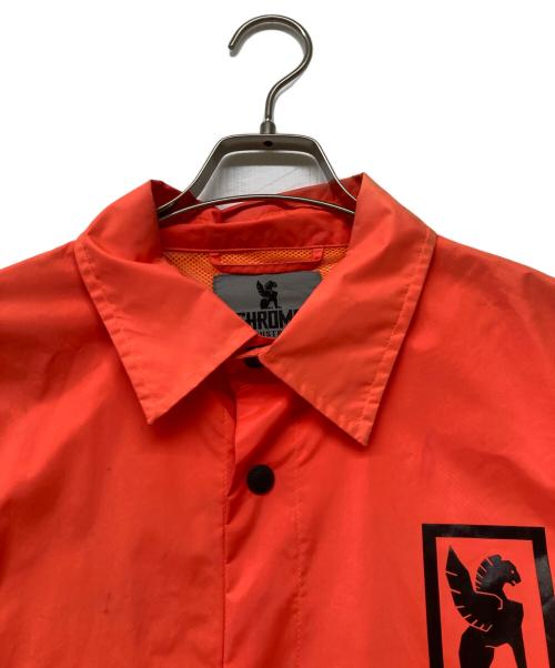 CHROME（クローム）CHROME (クローム) ロゴプリントコーチジャケット オレンジ サイズ:SIZELの古着・服飾アイテム