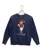 POLO RALPH LAURENポロ・ラルフローレン）の古着「ポロベアプリントスウェット」｜ネイビー