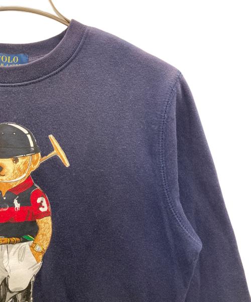 POLO RALPH LAUREN（ポロ・ラルフローレン）POLO RALPH LAUREN (ポロ・ラルフローレン) ポロベアプリントスウェット ネイビー サイズ:SIZE Mの古着・服飾アイテム