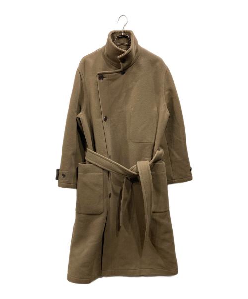 LEMAIRE（ルメール）LEMAIRE (ルメール) WRAP COATステンカラーロングコート ベージュ サイズ:Sの古着・服飾アイテム