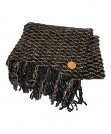 FENDI（フェンディ）の古着「フリンジストール」｜ブラック×ベージュ