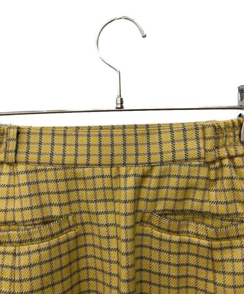 Christian Dior Sports（クリスチャン ディオールスポーツ）Christian Dior Sports (クリスチャン ディオールスポーツ) チェックプリーツスカート イエロー サイズ:不明の古着・服飾アイテム