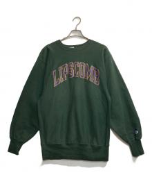 Champion REVERSE WEAVE（チャンピオン リバース ウィーブ）の古着「カレッジロゴスウェット」｜グリーン