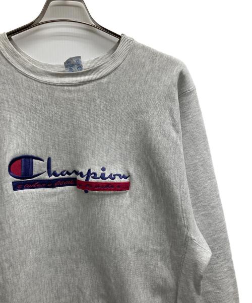 Champion REVERSE WEAVE（チャンピオン リバース ウィーブ）Champion REVERSE WEAVE (チャンピオン リバース ウィーブ) ロゴ刺繍スウェット グレー サイズ:XLの古着・服飾アイテム