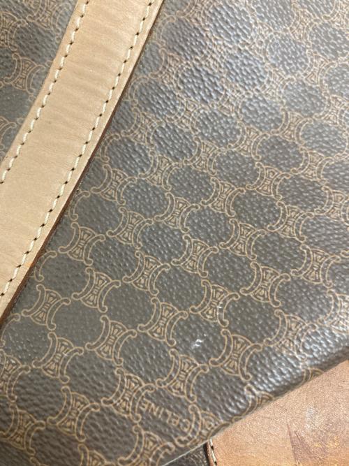 CELINE（セリーヌ）CELINE (セリーヌ) マカダム柄ボストンバッグ ベージュの古着・服飾アイテム