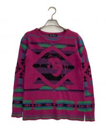 Hysteric Glamour（ヒステリックグラマー）の古着「ネイティブ柄ニット」｜パープル